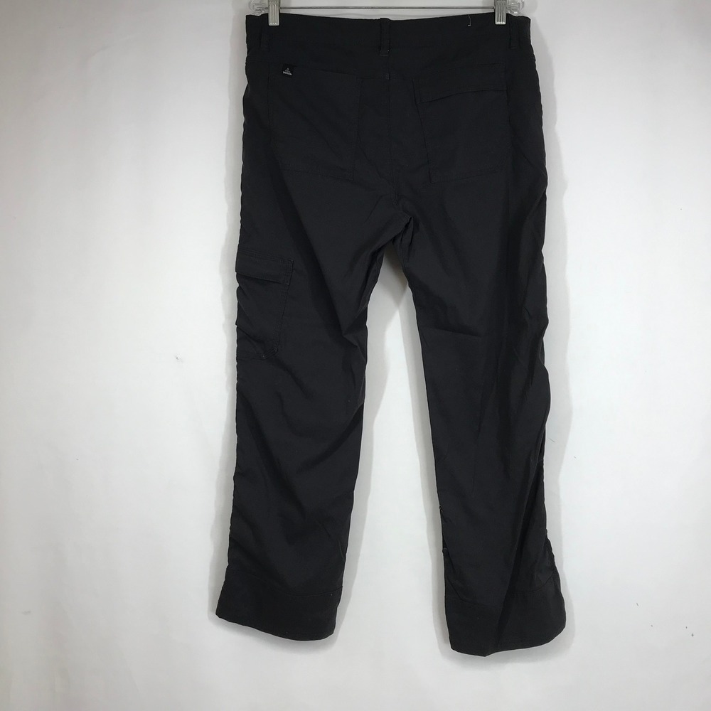 Prana Zion Mens Black Hiking Cargo Pants Built-in Belt Snap Hems Lrgx30L - Picture 4 of 10